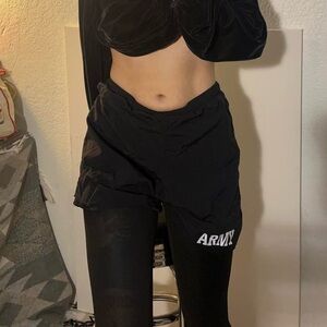 Black ARMY workout shorts